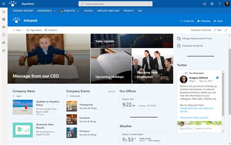 office 365 sharepoint site examples.